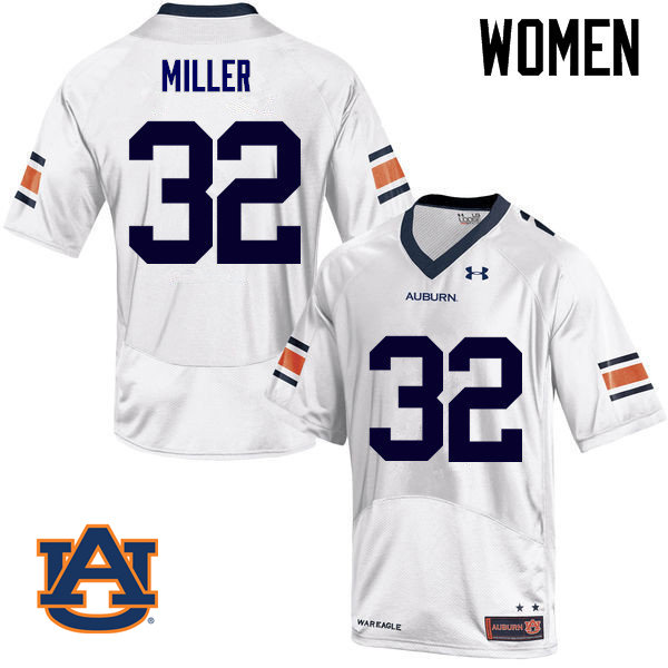 Women Auburn Tigers #32 Malik Miller College Football Jerseys Sale-White